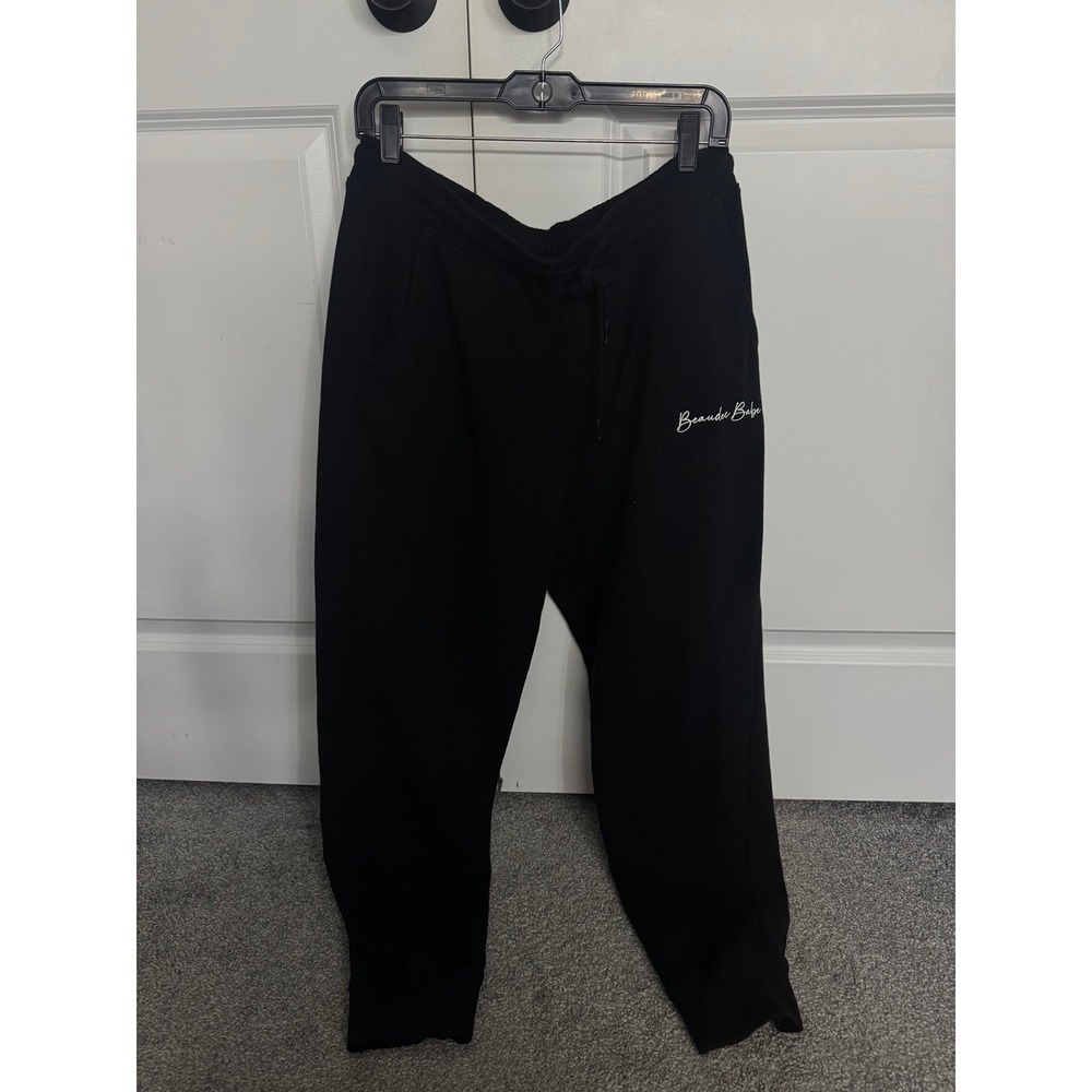 Beaudee Babe Black Sweatpants Joggers Drawstring Pants Size L